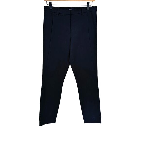 COS Trouser Pant Black Straight Leg High Rise Ankle Length Professional Office 4 - Picture 1 of 11